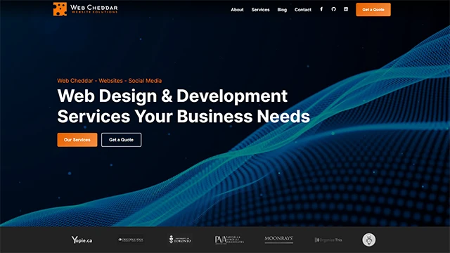 Web Cheddar Next.js agency website screenshot